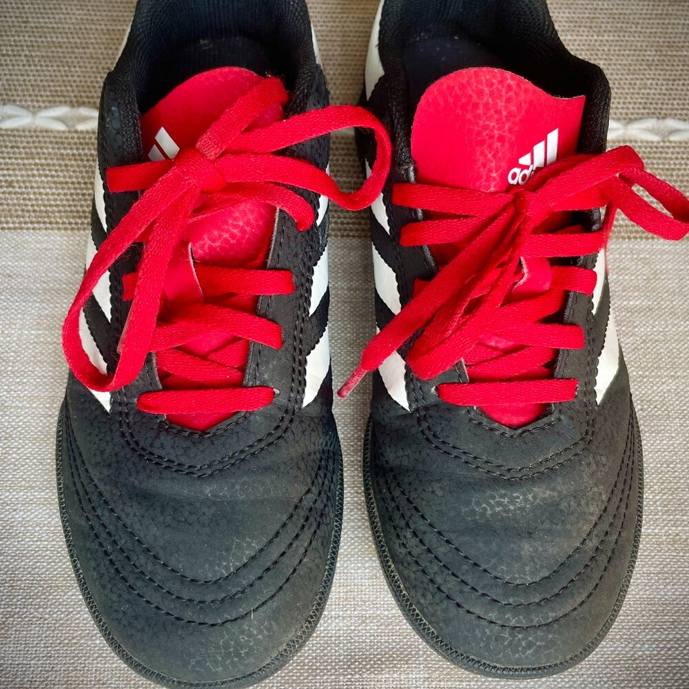 Addidas Indoor Soccer Shoes - Black + Red